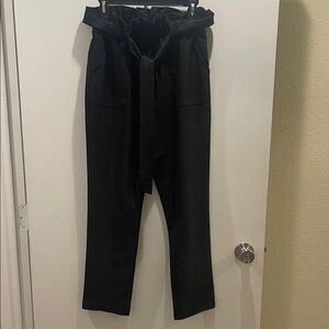 Black Women’s Pants with Tie Waist
